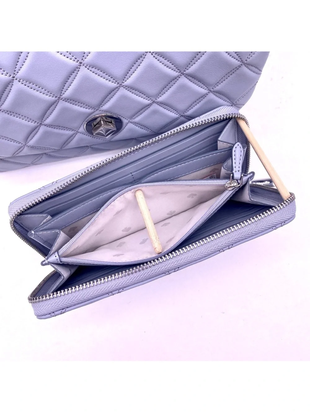 kate spade Natalia Medium Quilted Chain Shoulder Bag with Matching Wallet